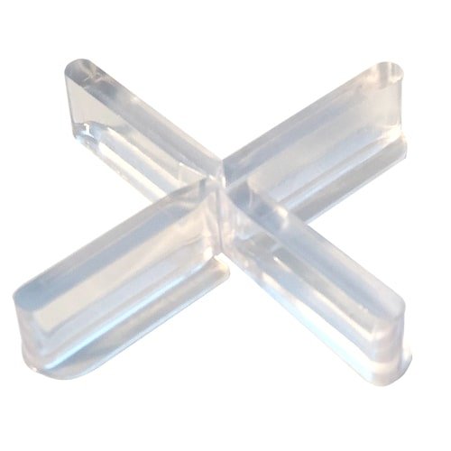 Fliesenkreuze 5 mm Fuge, transparenter Kunststoff mit abtrennbarem Flügel für die Verlegung im Randbereich - Jetzt im KARL DAHM Onlineshop