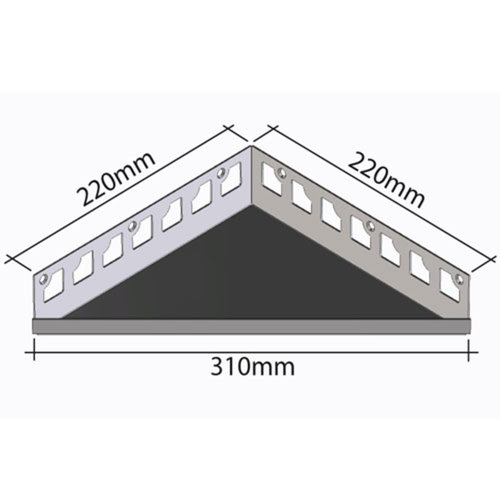 Tablette de douche en acier inoxydable 220 x 220 x 310 mm