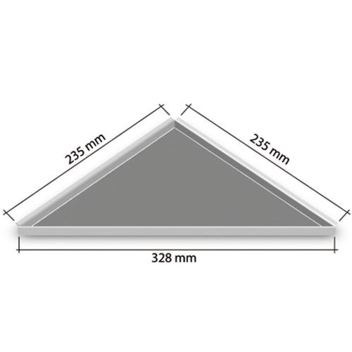 Befliesbare Duschablage, dreieckig