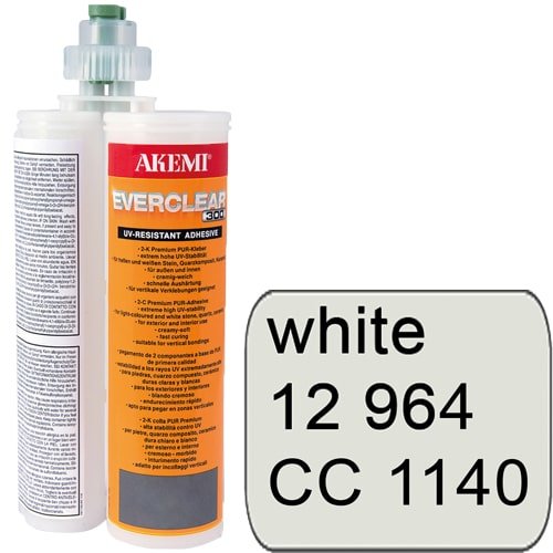 Colle pour peinture Everclear à 2 composants, blanche no. 12964 - Cartouche avec buse de mélange