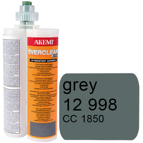 Colle colorée bi-composant Akemi Everclear - cartouche 400 ml, gris Réf. 12998