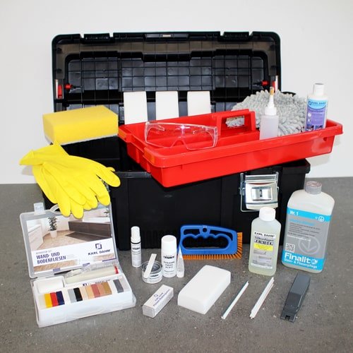 Cleaning and repair case for tiles and joints. Case with practical repair and cleaning tools for tiles and joints | KARL DAHM