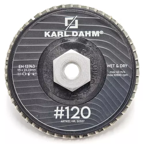 Diamant-Schleifscheiben mit Lamellen K120 Wet&Dry schwarz I Art. 50557