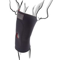 Knee bandage for tilers in size XL, black red - Supports and relieves the knees. Buy now at KARL DAHM