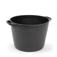 Flexible bucket with two handles in black at Karl Dahm