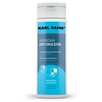 Skin Care Emulsion 250 ml bottle, blue label, protects hands from softening and drying out. HERWESAN Skin Care Emulsion buy now at KARL DAHM