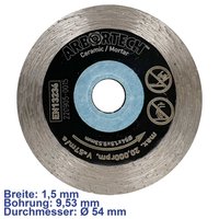 Diamond saw blade Ø 54 mm x 1.5 mm, for floor cutter, item no. 50778