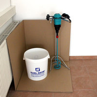 Mixing corners 5 pieces to protect walls and floors when mixing adhesive, mortar and grout. Splash guard corners made of cardboard 80x80 cm