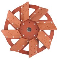 Grouting plate with 8 red wings for compacting the joints. Quick and easy grouting. Suitable for the KARL DAHM jointing machine