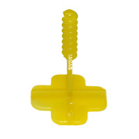 Threaded tabs crosses, yellow, joint cross 2 mm joint width, 2500 pieces for the tile levelling system Levelmac