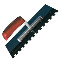 Toothed smoothing trowel for exchangeable toothed strips - Delivery without toothed strip