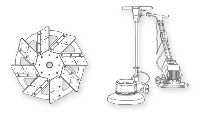 Grouting, milling and cleaning