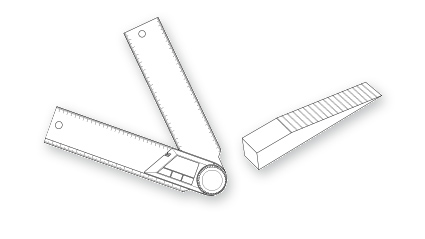 Measuring wedges and angles