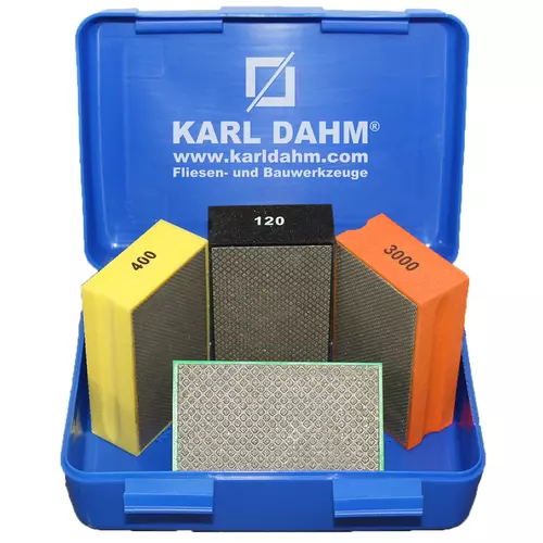 Diamond sanding pads set Barbara, grit 60, 120, 400, 3000