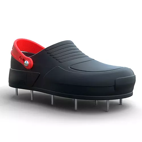 Chaussures à clous noir rouge avec clous interchangeables - pour le saignement des masses de nivellement | parfait pour les carreleurs