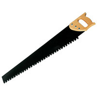Aerated concrete saw with wooden handle and carbide teeth