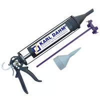 Dahm caulking gun, 1 mixer, 2 nozzles, 1 fille Info