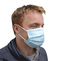 Disposable protective mask 50 pieces in blue, fabric mask with straps, attachment to the ears. Protection mask against virus and bacteria transmission, against dust, etc. Buy now at KARL DAHM