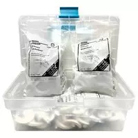 Plastic sickle tile wedges in practical tool box, 400 pcs