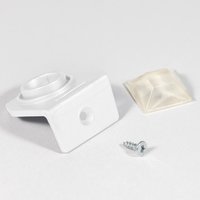Door stopper accessories in various colours, holder, glass protection and screw