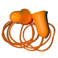 Hearing protection plugs with cord, made of PU foam - color: orange - buy now at KARL DAHM