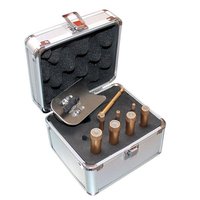 Diamond dry core drills set Gold incl. stainless steel drilling jig from KARL DAHM