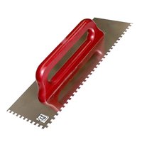 Toothed smoothing trowel 8 mm / 380 mm stainless