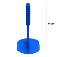 Gewindelaschen Lang, blau, 3 mm Fugenbreite für dicke Fliesen von 12 bis 30 mm. Perfekt für den Außenbereich. Gewindelaschen zum KARL DAHM Fliesen-Nivelliersystem
