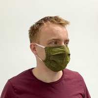 Gesichtsmaske olivgrün, Atemschutzmaske, Schutzmaske für Mund und Nase, Maske selbstgenäht - KARL DAHM