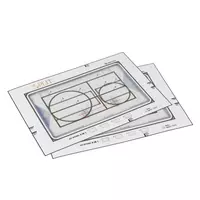 Edplit autocollant pour robinet de chasse d\'eau à encastrer, intégré sans transition dans le mur carrelé de la salle de bains, avec un design plat minimaliste et un bouton de chasse dissimulé.