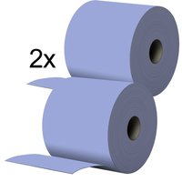 Rouleau papier bleu nettoyage, pack de 2 à 1000 tissus