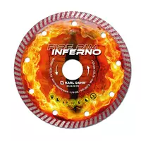 Diamanttrennscheibe Fire Rim Inferno Ø 125 mm für präzise Schnitte in harten Materialien wie Granit und Beton