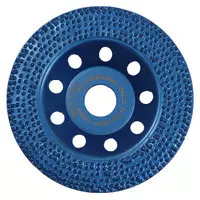 Meule boisseau diamantée - Meule boisseau bleue avec pointes diamantées de 125 mm pour meuleuses d\'angle à vitesse réglable ou meuleuses à béton.