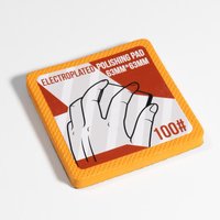 Karl Dahm flexibles oranges Handpad zum Schleifen von Fliesenkanten