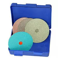 Set of diamond abrasive discs