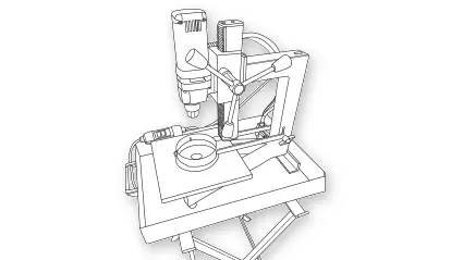 Drill stand, stone- and tile drill