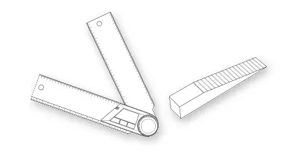 Cales de mesure et équerres