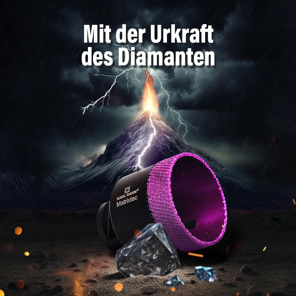 MATRIXTEC Diamant-Bohrkronen: Premium-Qualität mit hoher Temperaturbeständigkeit und extrem langer Standzeit, ideal für Profi-Handwerker.