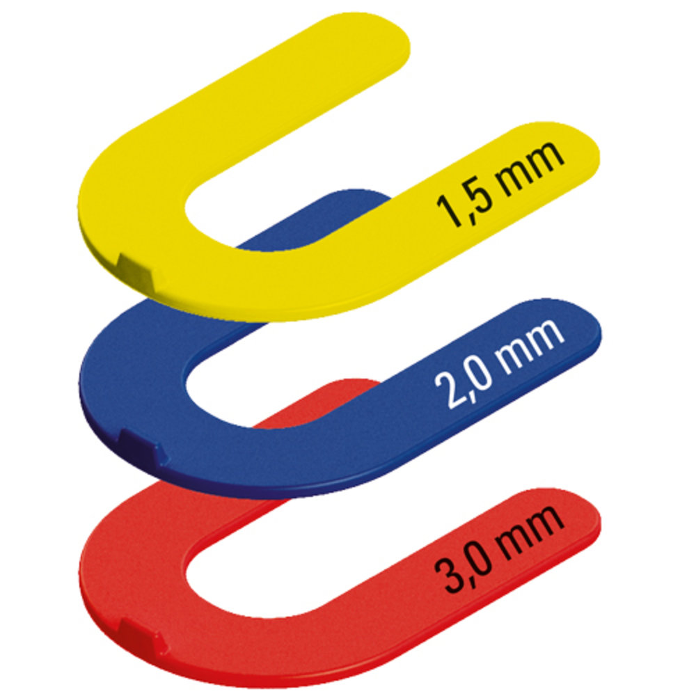 Fugenabstandshalter U-Form, 300 St., je 100x 1,5, 2,0, 3,0 mm, Art.-Nr. 12752